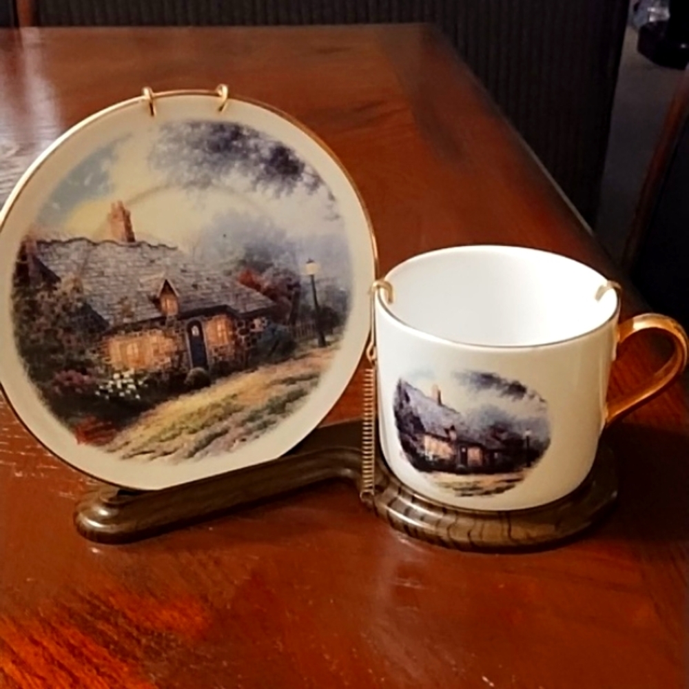 Thomas Kinkade Moonlight Cottage Gift Plate …